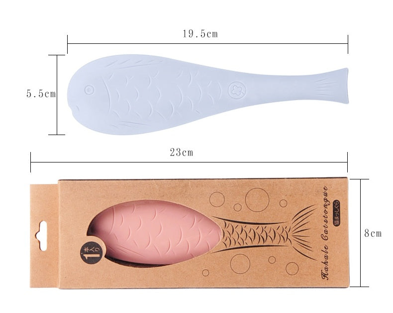 KFX-9515069 Fish-Shaped Cat Tongue Comb - 19.5cm Pink & Blue Grooming Tool for Cats