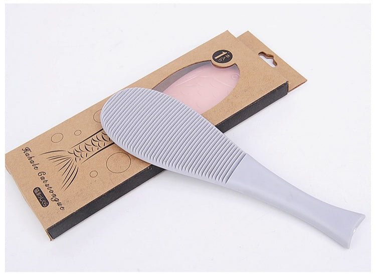 KFX-9515069 Fish-Shaped Cat Tongue Comb - 19.5cm Pink & Blue Grooming Tool for Cats