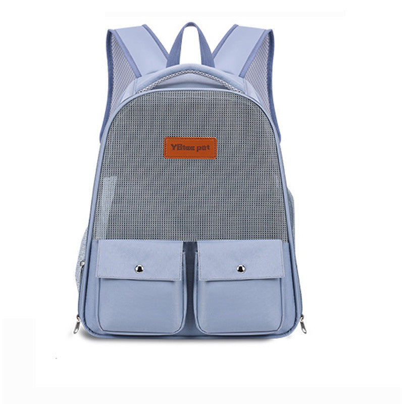 KFX-9515709 Breathable Foldable Pet Backpack with Large Capacity - Available in Soft Oxford Cloth