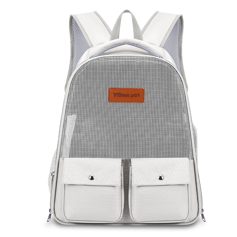 KFX-9515709 Breathable Foldable Pet Backpack with Large Capacity - Available in Soft Oxford Cloth