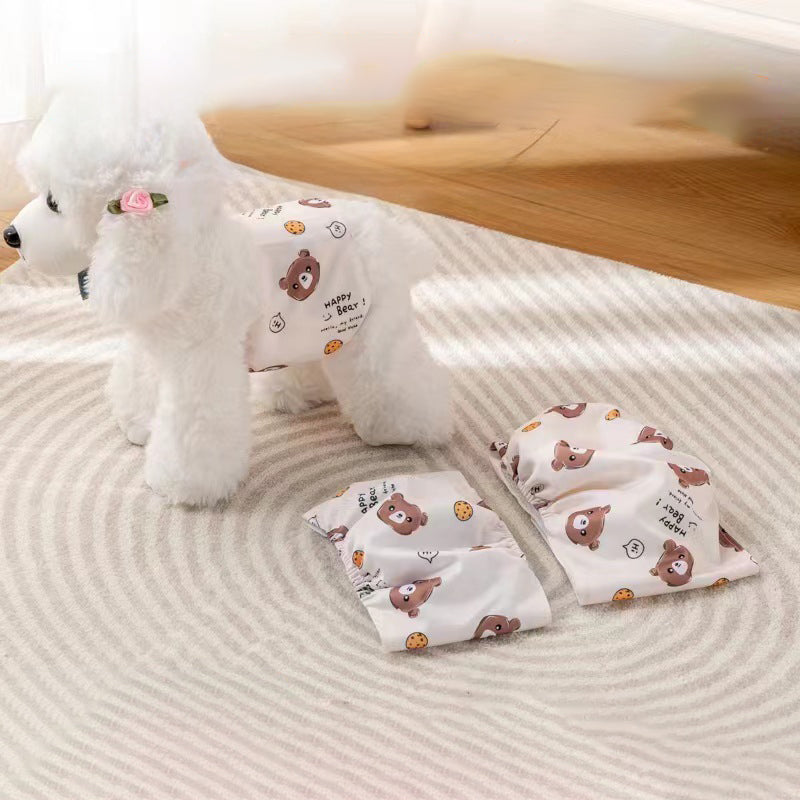 KFX-9516733 Soft Reusable Pet Diaper with Leakproof Design and Adjustable Waistband for Male Dogs