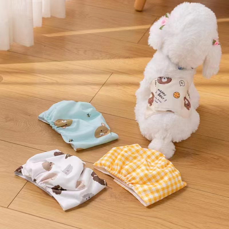 KFX-9516733 Soft Reusable Pet Diaper with Leakproof Design and Adjustable Waistband for Male Dogs