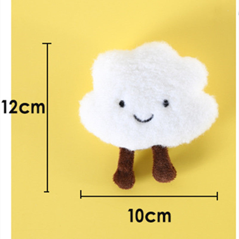 KFX-9518909 Plush Cat Toy with Built-in Bell - Fun Food Designs in Gift Box