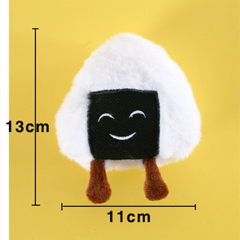 KFX-9518909 Plush Cat Toy with Built-in Bell - Fun Food Designs in Gift Box