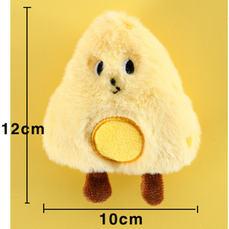 KFX-9518909 Plush Cat Toy with Built-in Bell - Fun Food Designs in Gift Box