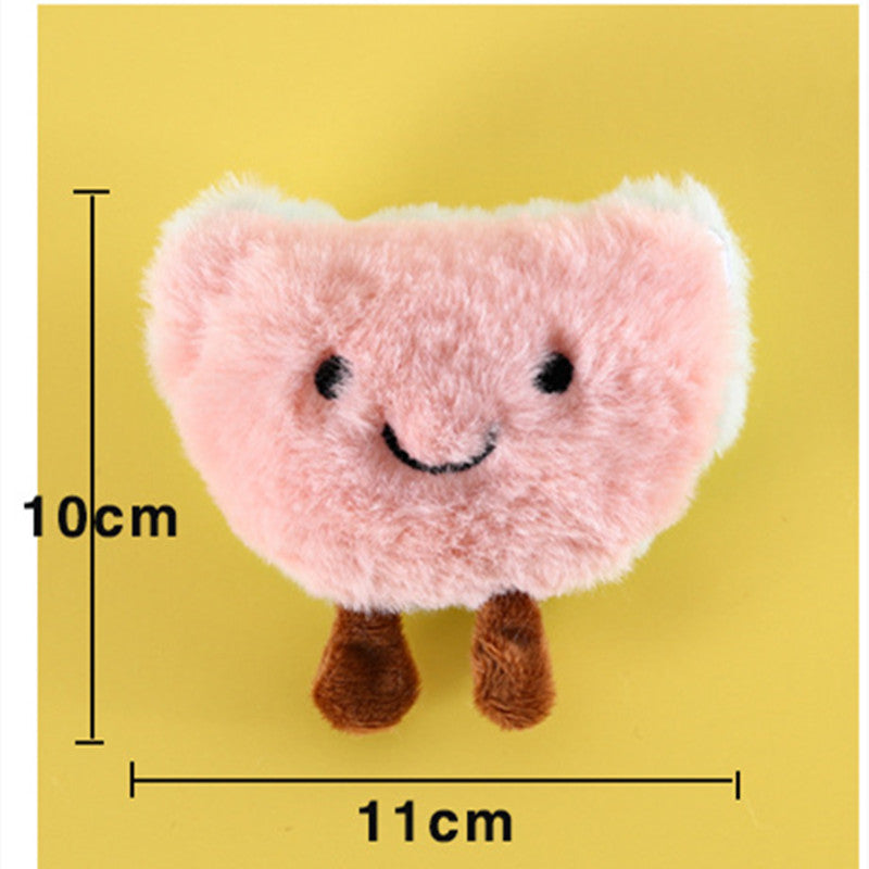 KFX-9518909 Plush Cat Toy with Built-in Bell - Fun Food Designs in Gift Box