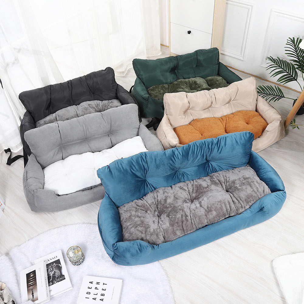 KFX-9519293 Cozy Pet Car Seat for Dogs - Travel Cushion Kennel in Various Colors