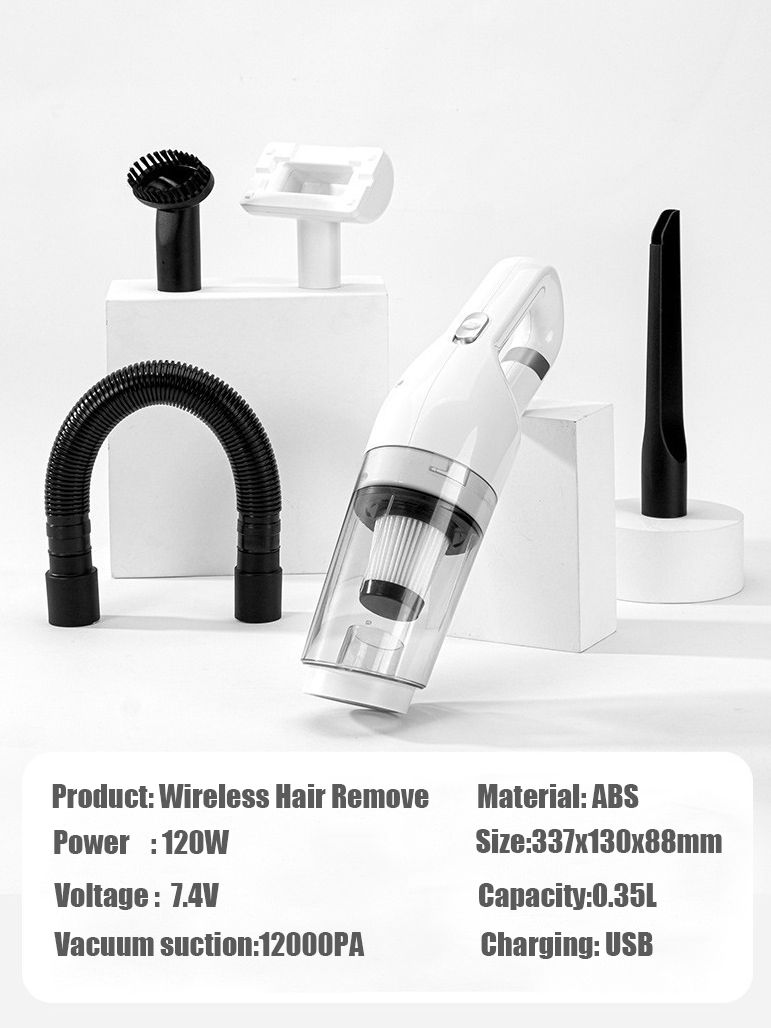 KFX-9520829 Wireless Pet Hair Remover with 28000Pa Suction, USB Rechargeable, Includes Various Attachments