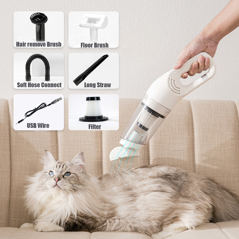 KFX-9520829 Wireless Pet Hair Remover with 28000Pa Suction, USB Rechargeable, Includes Various Attachments
