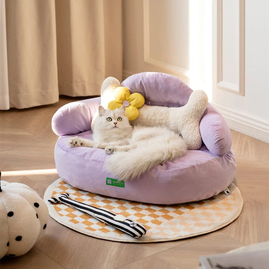 KFX-9525053 Cozy Removable and Washable Small Dog and Cat Pet Nest Bed