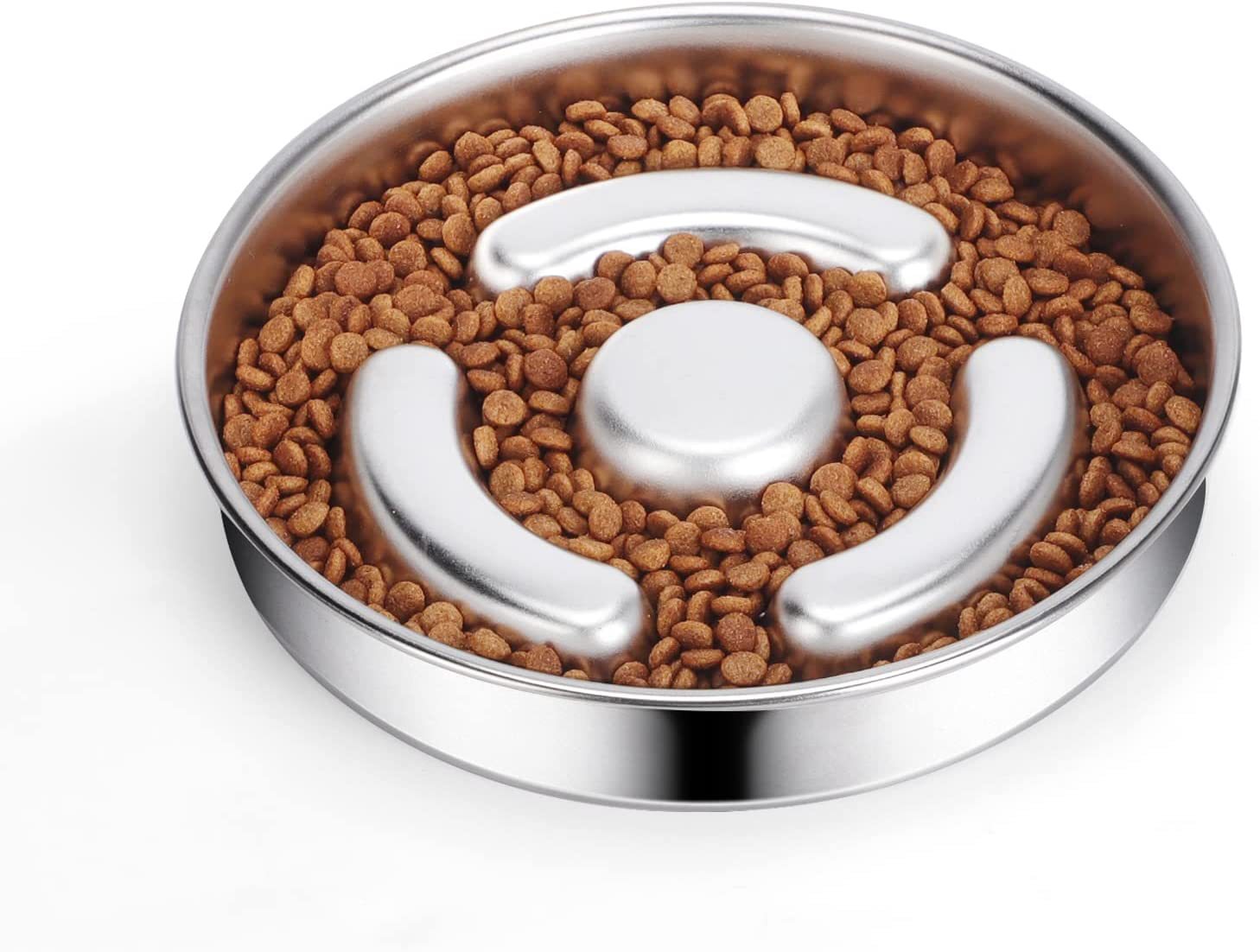 KFX-9525181 Stainless Steel Pet Slow Feeding Bowl with Neck Protector