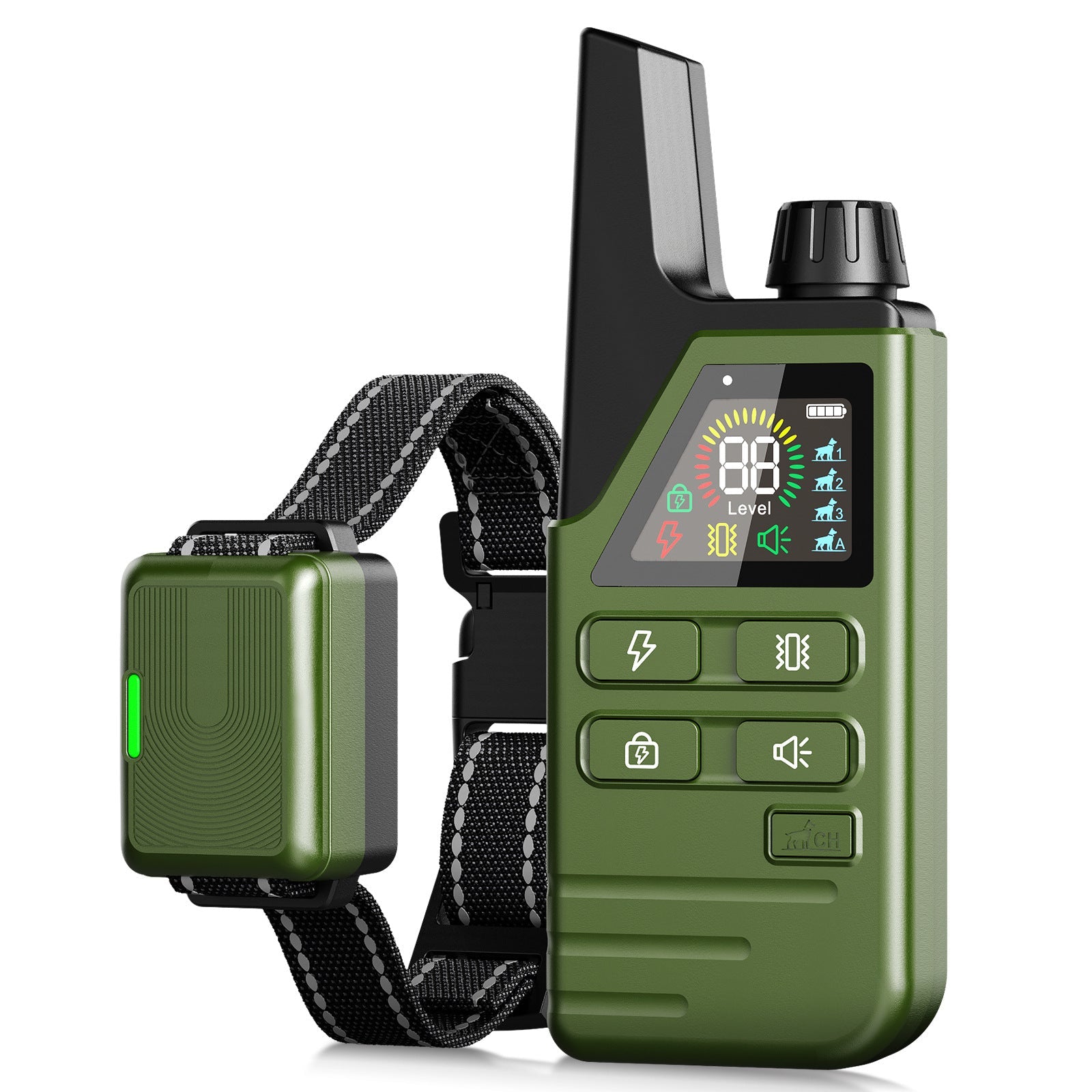 KFX-9525821 Remote Control Anti-Bark Training Collar for Dogs - One or Two Units with Controller