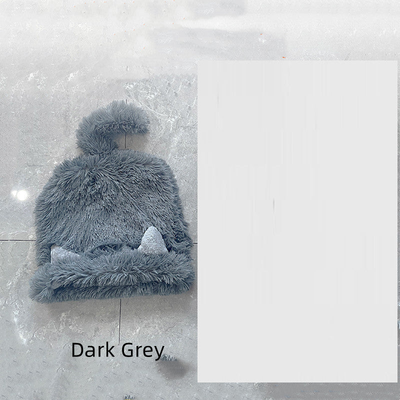 KFX-9526845 Plush Pet Sleeping Bag for Autumn and Winter in Dark and Light Gray
