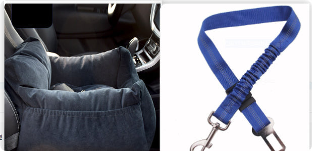 KFX-9527229 Pet Car Nest for Dogs and Cats - Removable Washable Multi-Color Design with Non-Slip Bottom