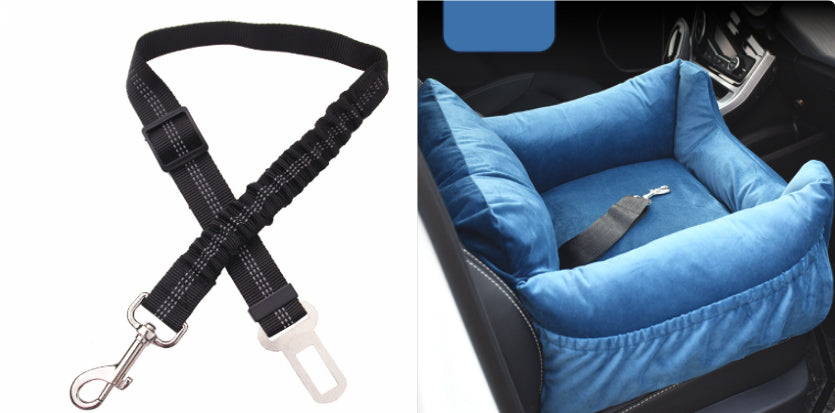 KFX-9527229 Pet Car Nest for Dogs and Cats - Removable Washable Multi-Color Design with Non-Slip Bottom