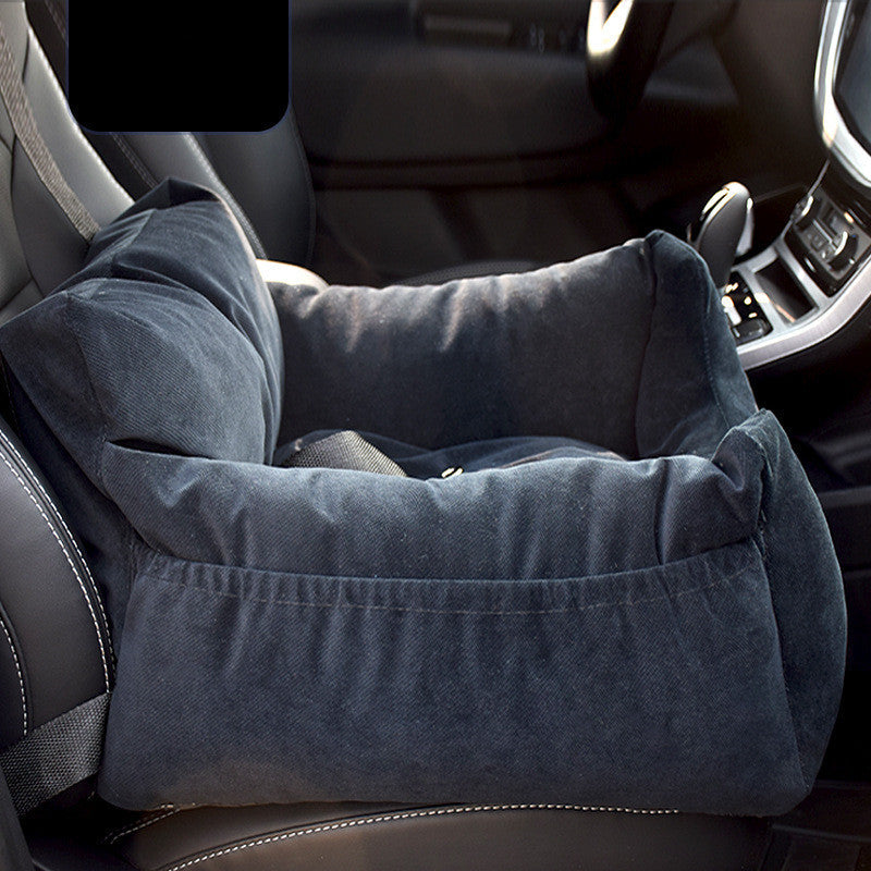 KFX-9527229 Pet Car Nest for Dogs and Cats - Removable Washable Multi-Color Design with Non-Slip Bottom