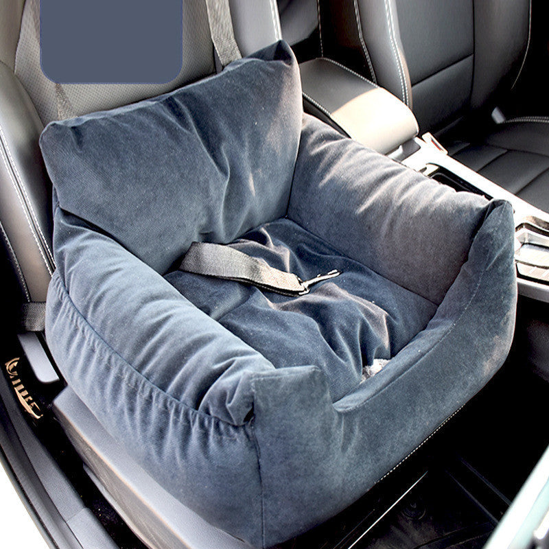 KFX-9527229 Pet Car Nest for Dogs and Cats - Removable Washable Multi-Color Design with Non-Slip Bottom