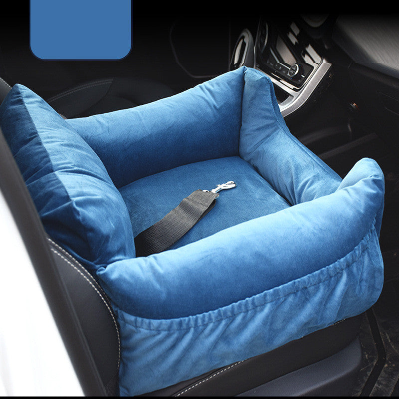 KFX-9527229 Pet Car Nest for Dogs and Cats - Removable Washable Multi-Color Design with Non-Slip Bottom