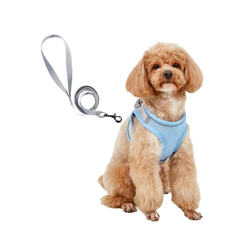 KFX-9527613 Breathable Polyester Dog Leash with Chest Strap for Small Breeds
