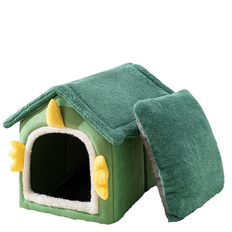 KFX-9529021 Super Cozy Cat Nest with Soft Cushion and Blanket for All Seasons