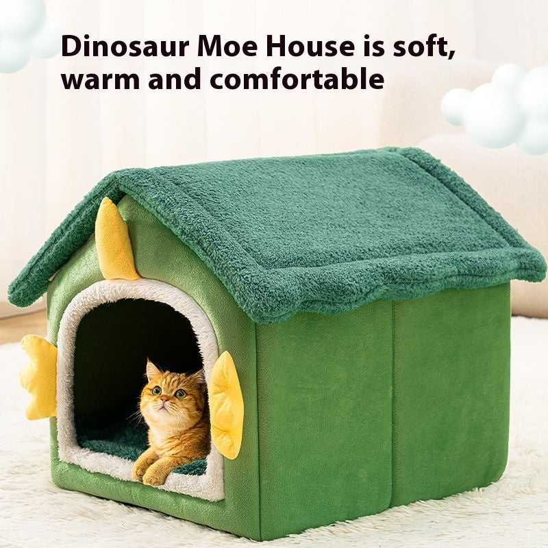 KFX-9529021 Super Cozy Cat Nest with Soft Cushion and Blanket for All Seasons