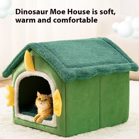 KFX-9529021 Super Cozy Cat Nest with Soft Cushion and Blanket for All Seasons