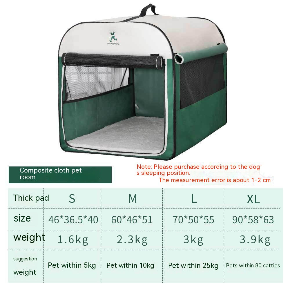 KFX-9529789 Cozy Large Dog Kennel for Indoor and Outdoor Use – Breathable Anti-Mosquito Green Design