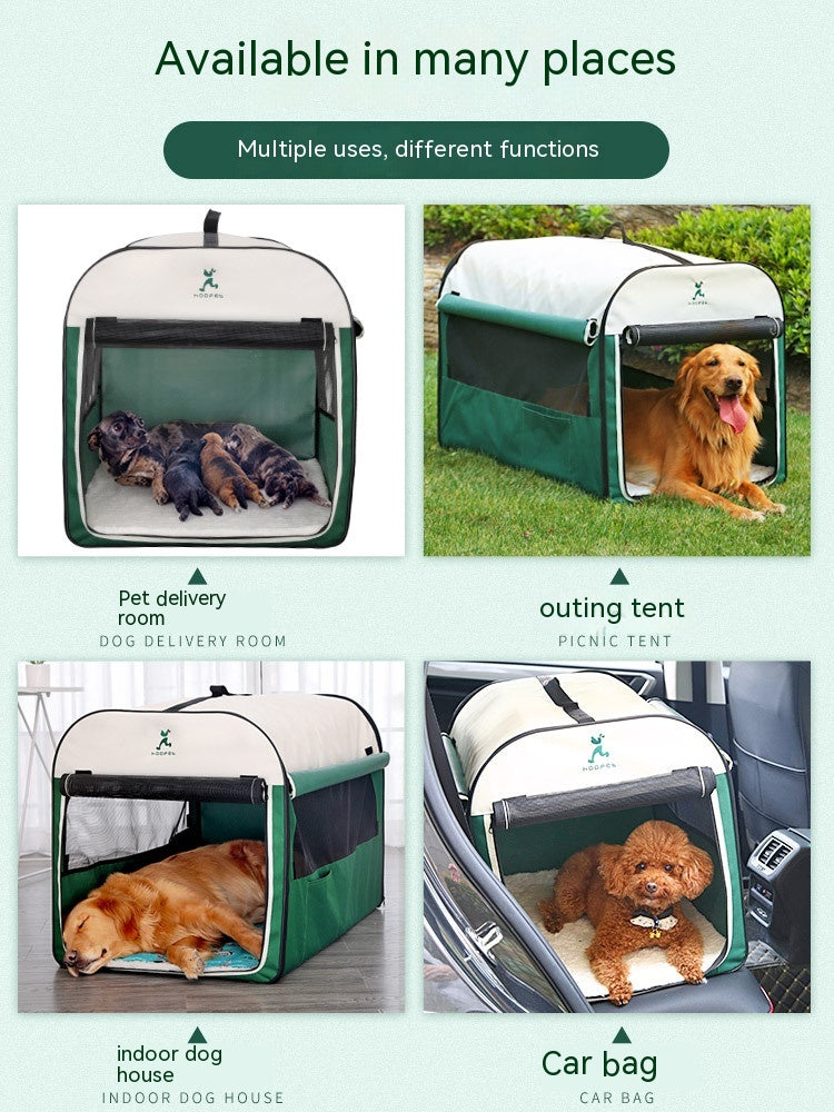 KFX-9529789 Cozy Large Dog Kennel for Indoor and Outdoor Use – Breathable Anti-Mosquito Green Design