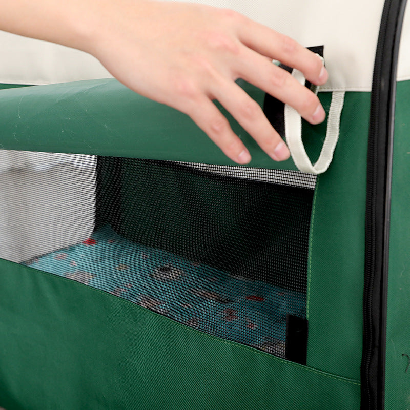 KFX-9529789 Cozy Large Dog Kennel for Indoor and Outdoor Use – Breathable Anti-Mosquito Green Design