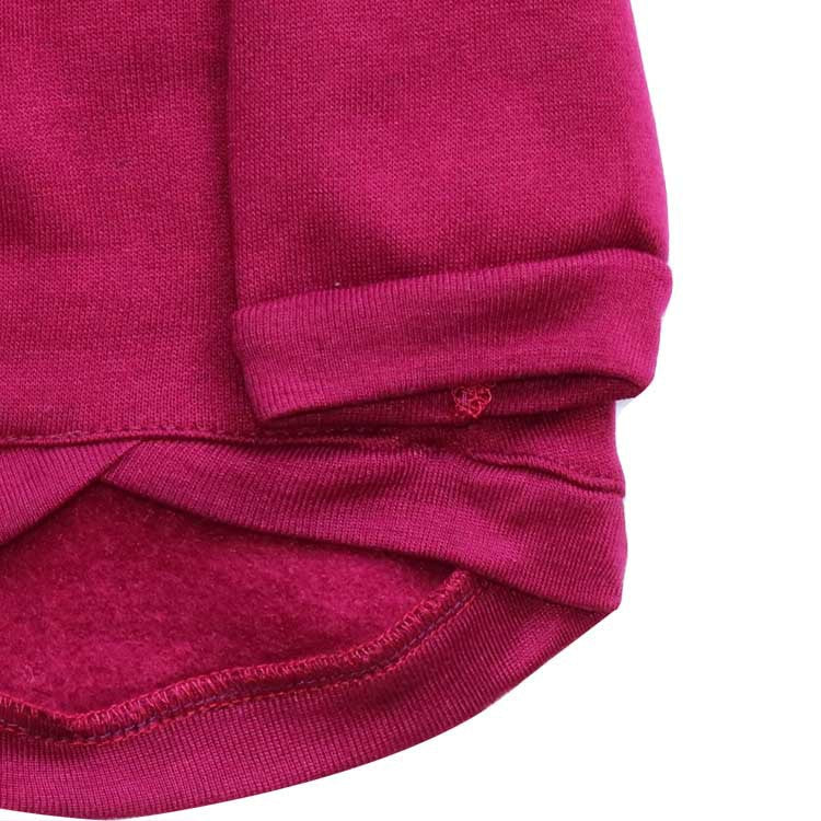 KFX-9535805 Fleece Printed Kangaroo Pocket Pet Sweatshirt in Navy Blue and Maroon