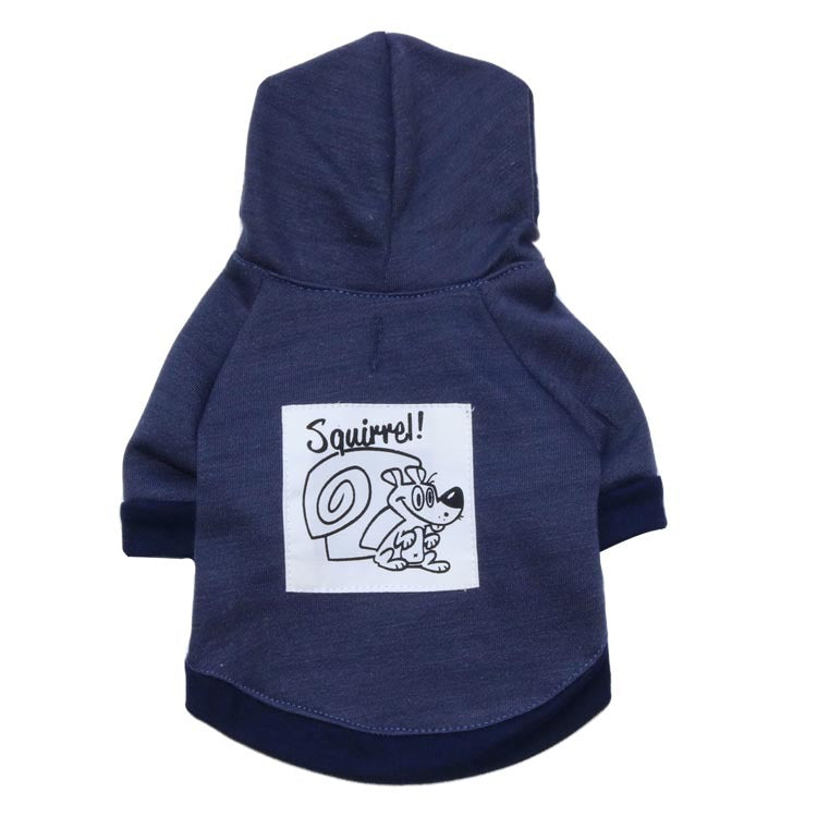 KFX-9535805 Fleece Printed Kangaroo Pocket Pet Sweatshirt in Navy Blue and Maroon