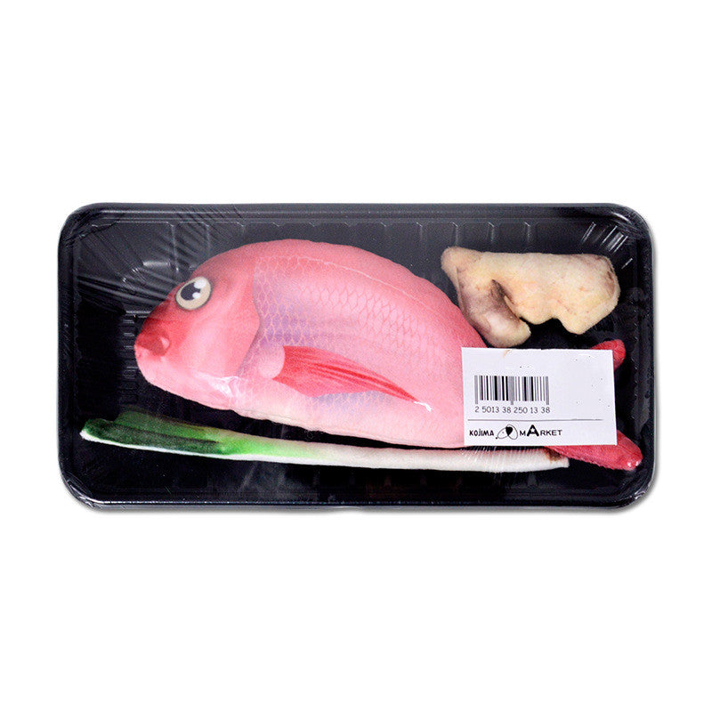 KFX-9537981 Salmon Snapper Catnip Toy in Blue - Four-Piece Set for Cats