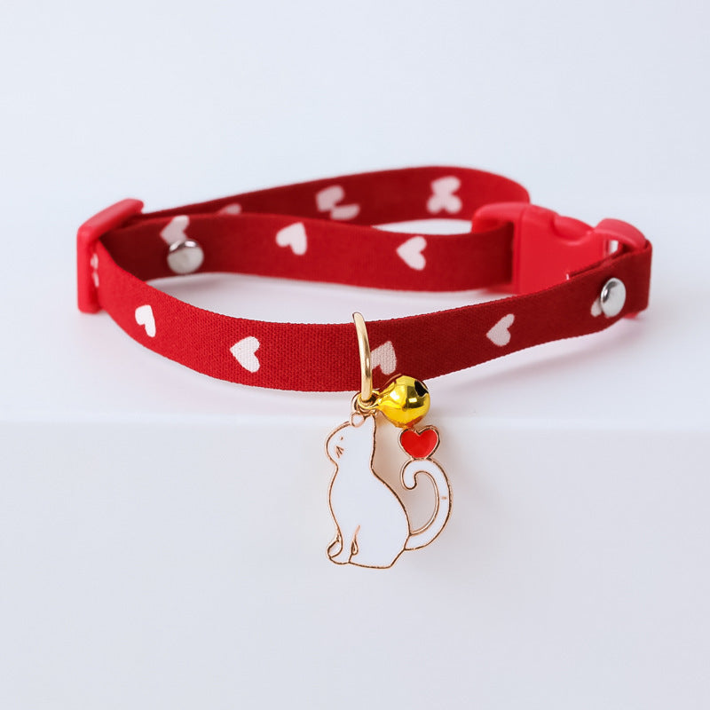 KFX-9538493 Adjustable Cat and Dog Collar with Colorful Bell – Various Stylish Designs Available