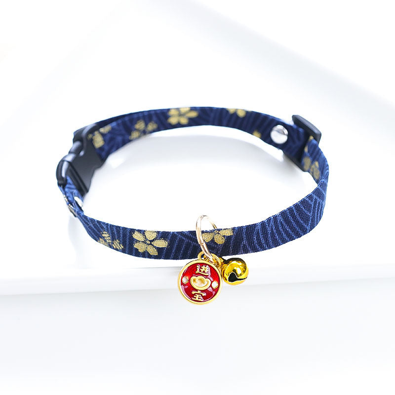 KFX-9538493 Adjustable Cat and Dog Collar with Colorful Bell – Various Stylish Designs Available