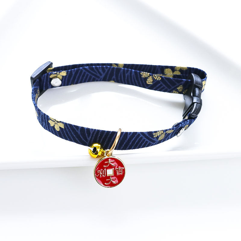 KFX-9538493 Adjustable Cat and Dog Collar with Colorful Bell – Various Stylish Designs Available