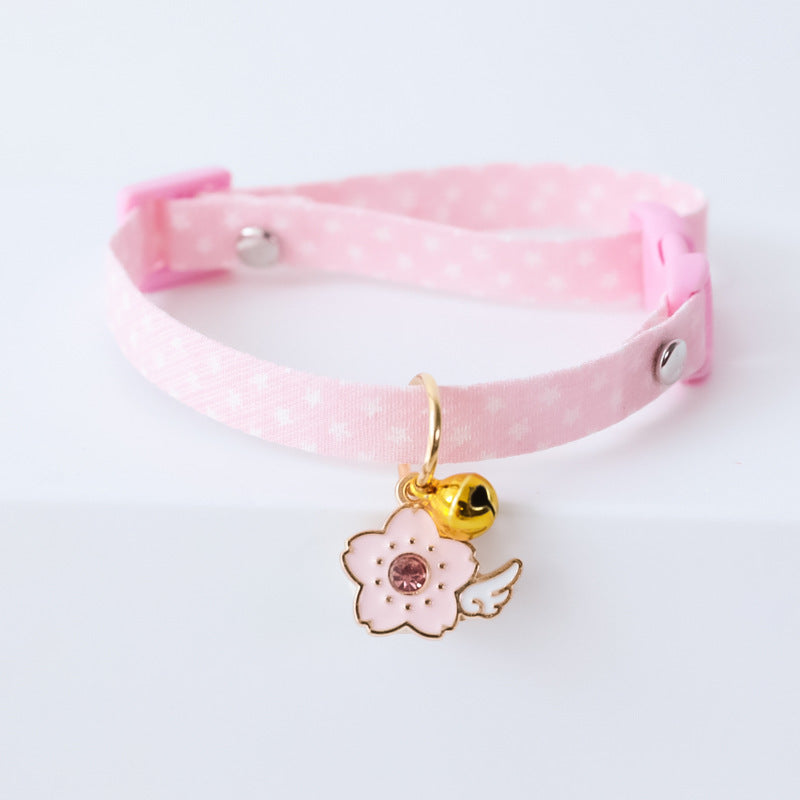 KFX-9538493 Adjustable Cat and Dog Collar with Colorful Bell – Various Stylish Designs Available