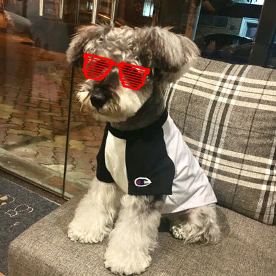 KFX-9538877 Casual Cotton T-Shirt for Dogs and Cats in Black and Red - Summer Season Outfit