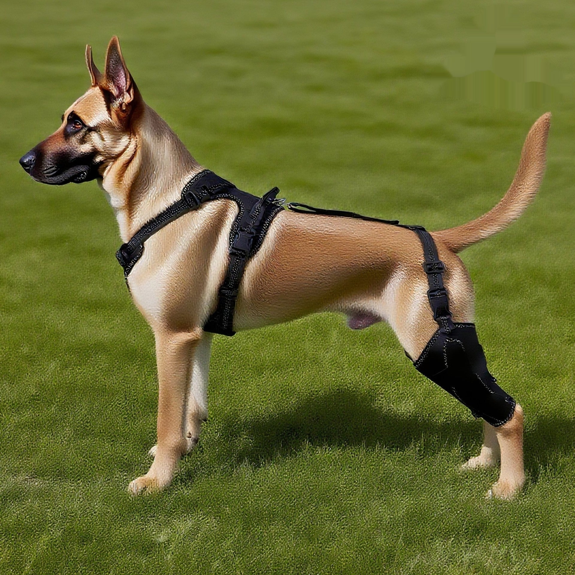 KFX-9540285 Pet Leg and Joint Protection Sleeves in Black - Casual Diving Fabric for Dogs, Available in M, L, XL