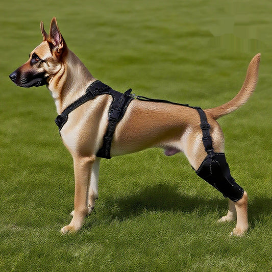 KFX-9540285 Pet Leg and Joint Protection Sleeves in Black - Casual Diving Fabric for Dogs, Available in M, L, XL