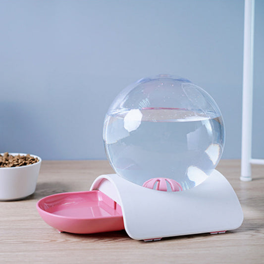 KFX-9542333 Non-Wet Mouth Water Dispenser for Cats - 2.8L Capacity with Compact Design and Dust-Proof Bowl