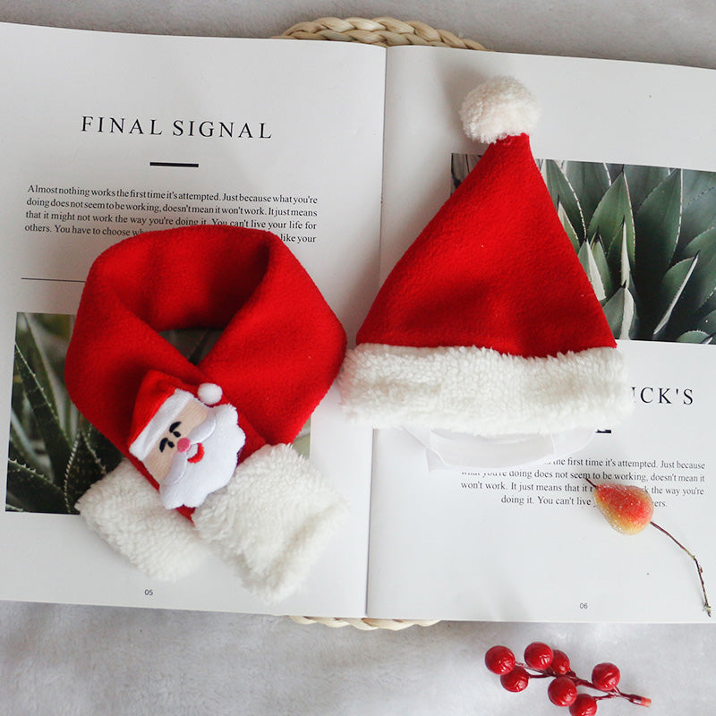 KFX-9550397 Christmas Pet Scarf and Hat Set with Cloaks and Seasonal Accessories for Dogs and Cats