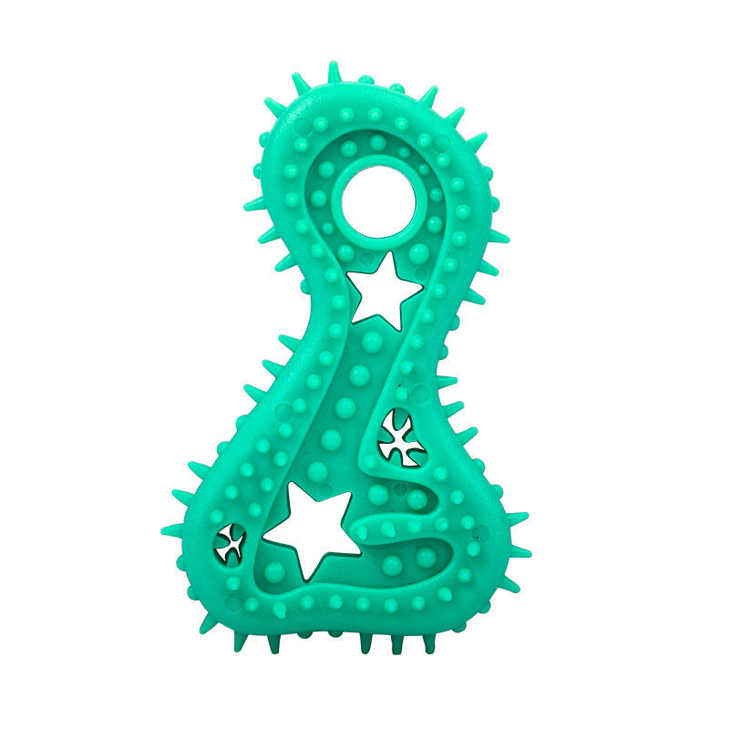 KFX-9550653 Durable Rubber Chew Toy for Small Dogs - Teeth Cleaning and Bite Resistance