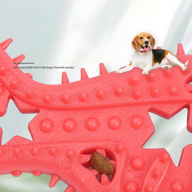 KFX-9550653 Durable Rubber Chew Toy for Small Dogs - Teeth Cleaning and Bite Resistance