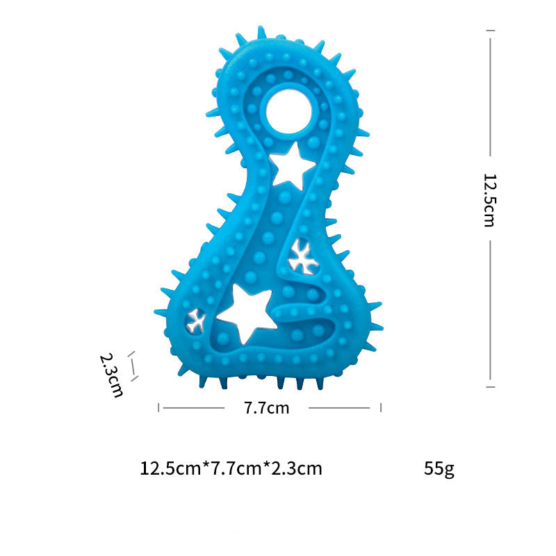 KFX-9550653 Durable Rubber Chew Toy for Small Dogs - Teeth Cleaning and Bite Resistance