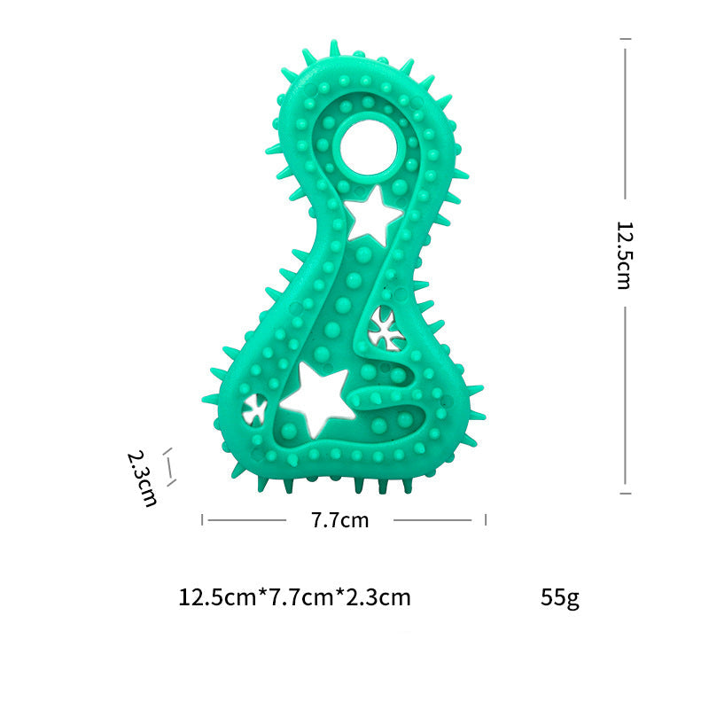 KFX-9550653 Durable Rubber Chew Toy for Small Dogs - Teeth Cleaning and Bite Resistance