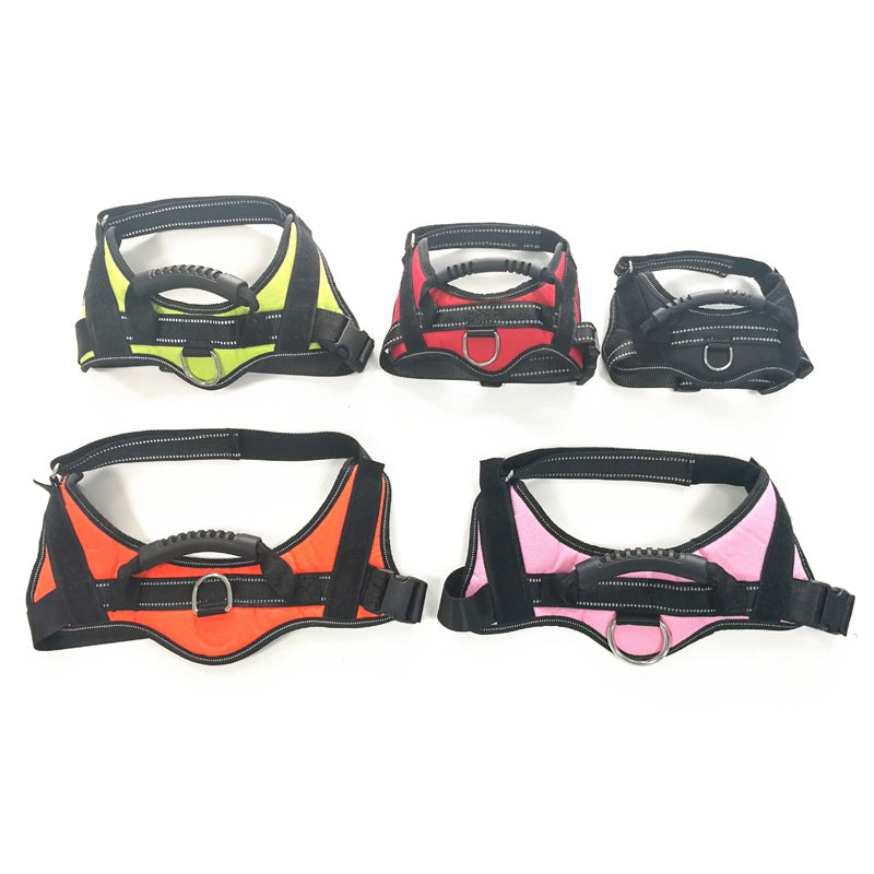 KFX-9551293 Pet Hand-Holding Rope Chest Strap Vest with Leash in Multiple Colors