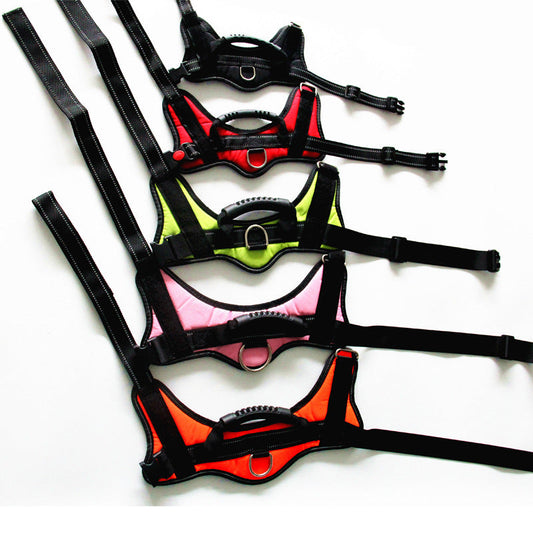 KFX-9551293 Pet Hand-Holding Rope Chest Strap Vest with Leash in Multiple Colors