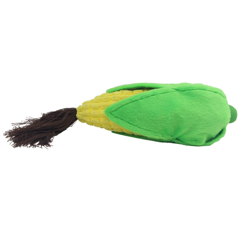 KFX-9551677 Educational Plush Sound Toys for Pets - Fruit & Vegetable Set including Carrot, Banana, Eggplant, Cactus, Pineapple, and Corn