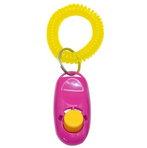 KFX-9552829 Dog Training Clicker with Key Ring and Wrist Strap - 7 Color Options