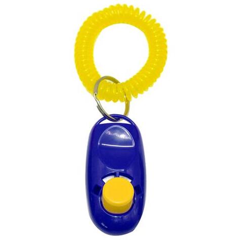 KFX-9552829 Dog Training Clicker with Key Ring and Wrist Strap - 7 Color Options
